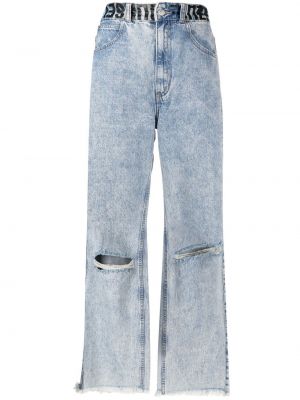 Hög midja straight leg-jeans Izzue blå