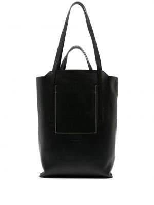 Δερμάτινη τσάντα shopper Rick Owens μαύρο
