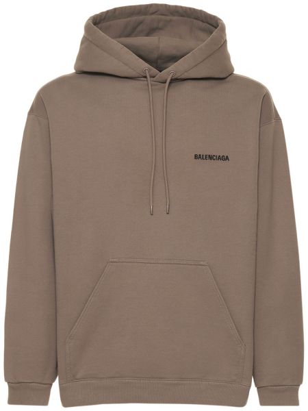 Bomull brodert hettegenser Balenciaga