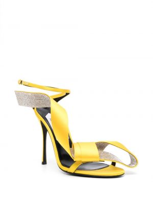 Sandały skórzane Sergio Rossi żółte