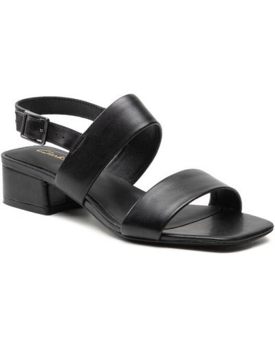 Kožené sandále Clarks čierna