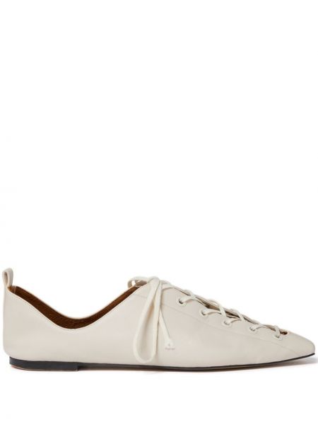 Pantofi cu șireturi din dantelă Stella Mccartney alb