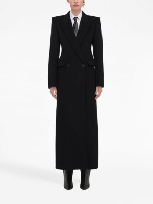 Kašmírový kabát Alexander Mcqueen černý