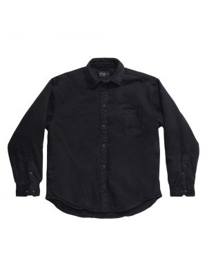 Утепленная рубашка Balenciaga черная