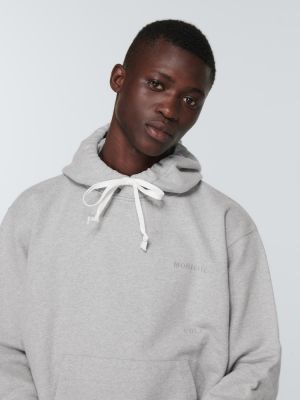 Pamučna hoodie s kapuljačom Cdlp siva