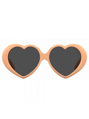 Occhiali da sole con motivo a cuore Moschino Eyewear arancione