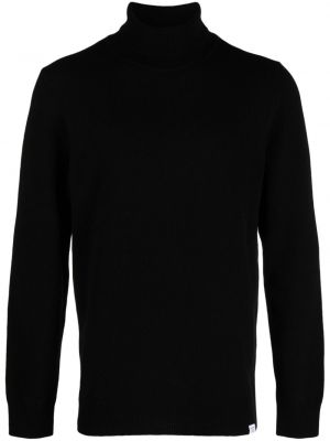 Vlnený sveter z merina Norse Projects čierna