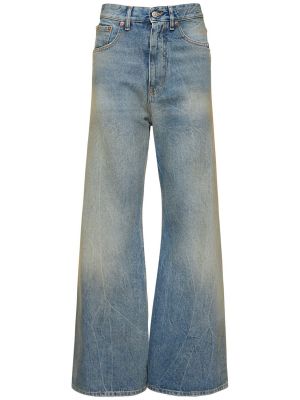 Voľné bavlnené džínsy Mm6 Maison Margiela modrá