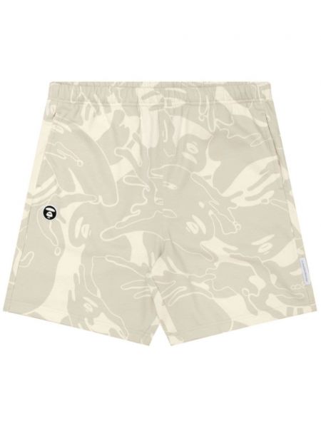Jacquard shorts mit print Aape By *a Bathing Ape® beige