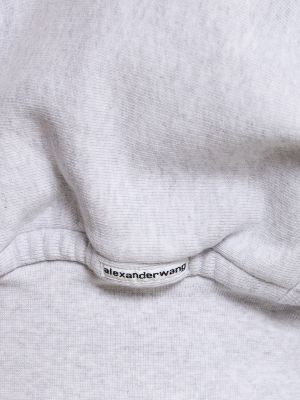 Suéter de algodón de cuello vuelto Alexander Wang gris