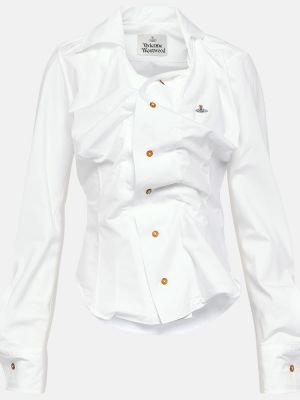 Bombažna srajca Vivienne Westwood bela