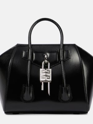 Кожени шопинг чанта Givenchy черно