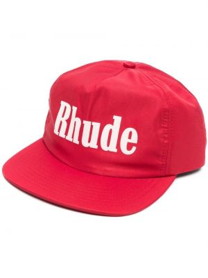 Trykt cap Rhude rød