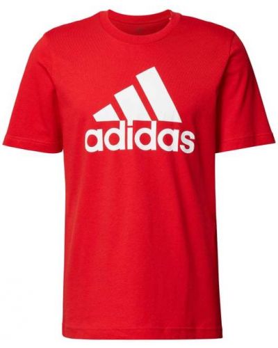 T-shirt z printem Adidas Performance, czerwony