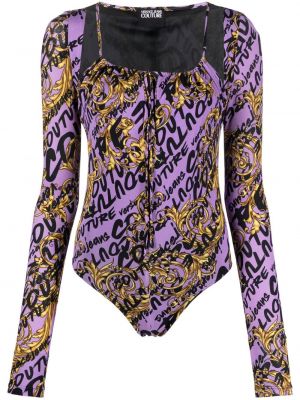 Body mit print Versace Jeans Couture lila