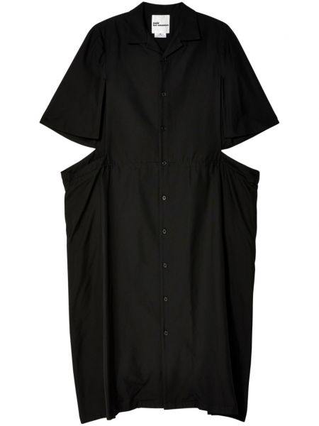 Βαμβακερή φόρεμα σε στυλ πουκάμισο Noir Kei Ninomiya μαύρο