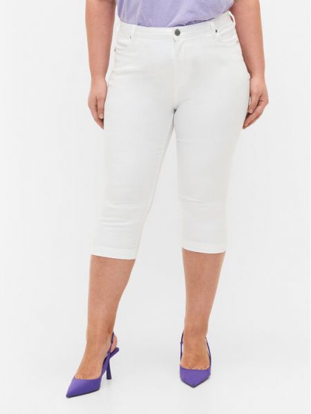 Белые джинсовые шорты Zizzi