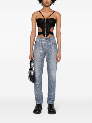 Slim fit kitsa lõikega teksapüksid Versace Jeans Couture sinine