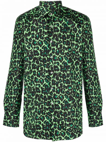 Camisa leopardo Gabriele Pasini verde