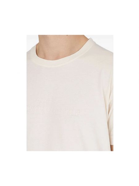 Camiseta con bordado de cuello redondo Maison Margiela beige