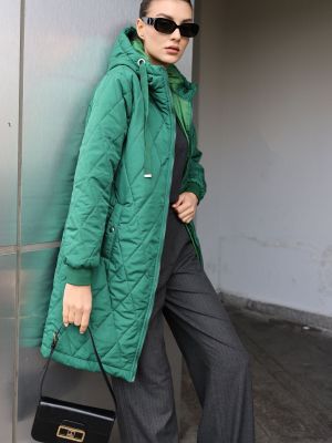 Péřový prošívaný kabát Bigdart zelený