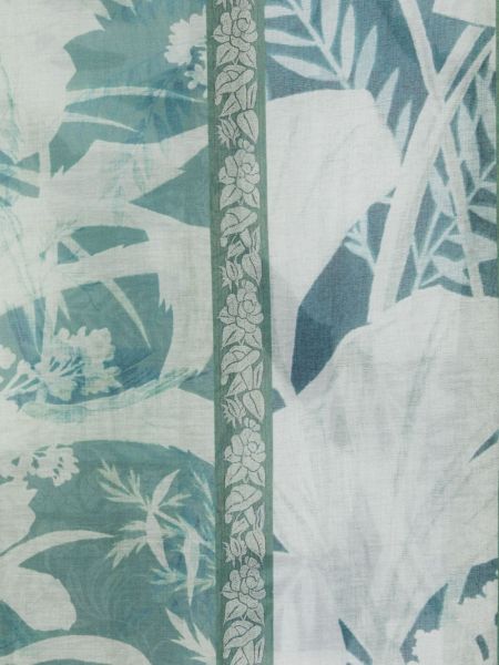 Květinový bavlněný šál s potiskem Pierre-louis Mascia zelený