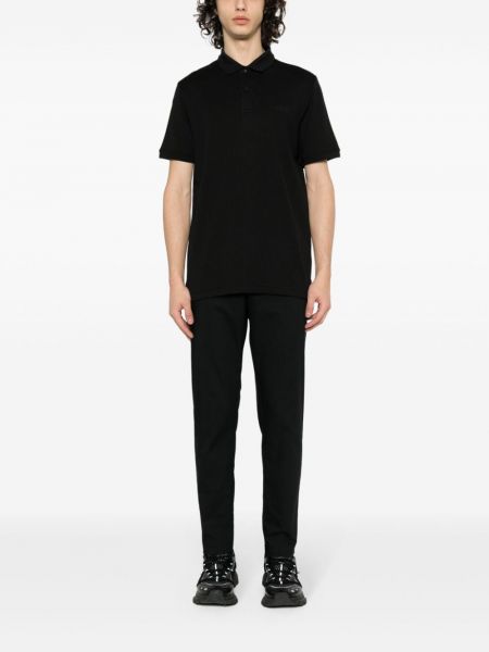 Medvilninis polo marškinėliai Calvin Klein juoda