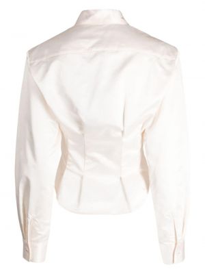Plisovaná košile s knoflíky Cynthia Rowley bílá