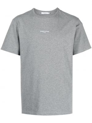 Broderet t-shirt Maison Kitsuné grå