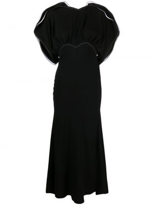 Drapované večerné šaty Victoria Beckham čierna