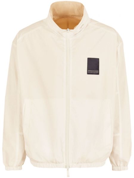 Reverzibilna jakna s kapuljačom s printom Armani Exchange bijela