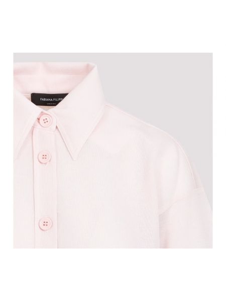 Camisa de algodón Fabiana Filippi rosa