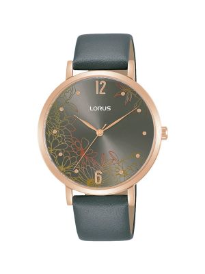 Кожаные часы Lorus серые