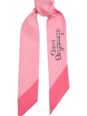 Шелковый шарф Gucci розовый