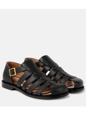 Kožené sandály Loewe černé