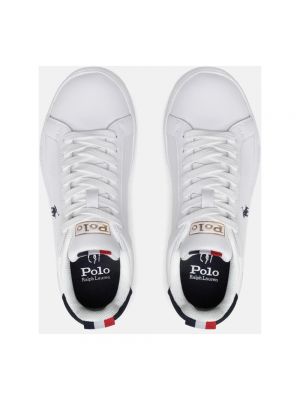 Zapatillas de cuero Ralph Lauren blanco