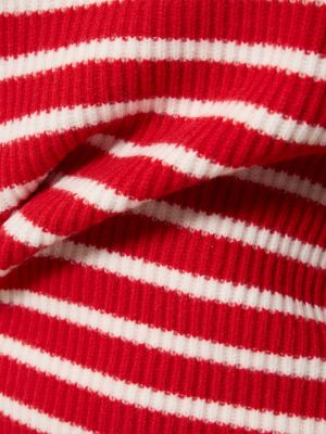 Svītrainas vilnas džemperis ar augstu apkakli Aspesi sarkans