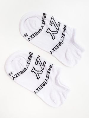 Ponožky s potlačou Fashionhunters biela