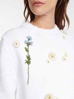 Пуловер на цветя Oscar De La Renta