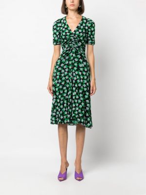 Oboustranné květinové midi šaty s potiskem Dvf Diane Von Furstenberg