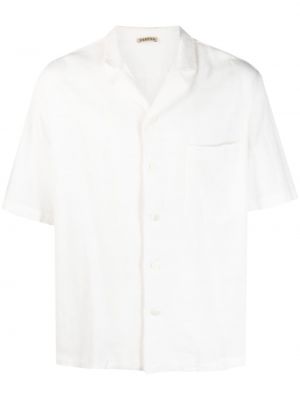 Chemise en coton avec manches courtes Barena blanc