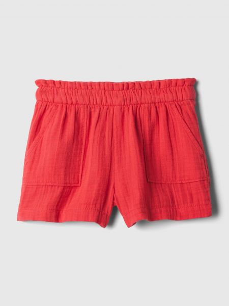 Mušelínové šortky Gap červená