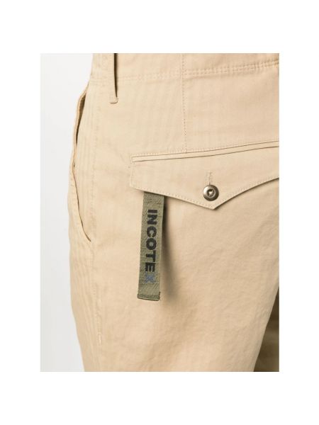 Pantalones chinos de algodón con estampado de espiga Incotex beige