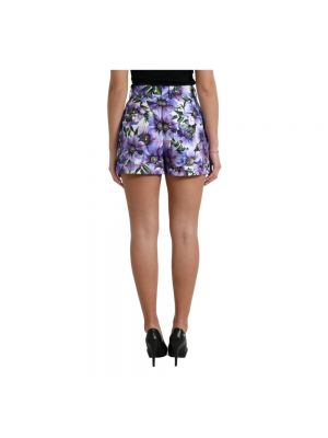 Pantalones cortos de cintura alta Dolce & Gabbana violeta
