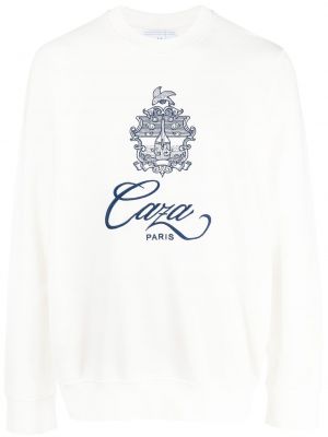 Trykt sweatshirt Casablanca hvit