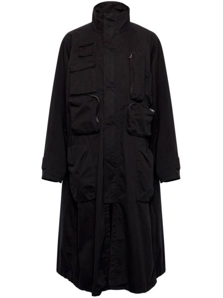 Manteau droit avec poches Mm6 Maison Margiela noir