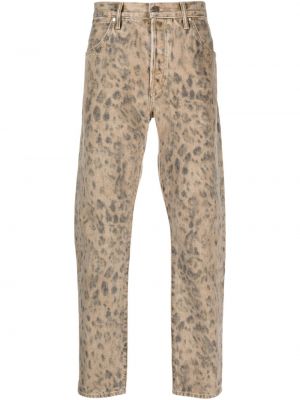 Leopardí straight fit džíny s potiskem Tom Ford