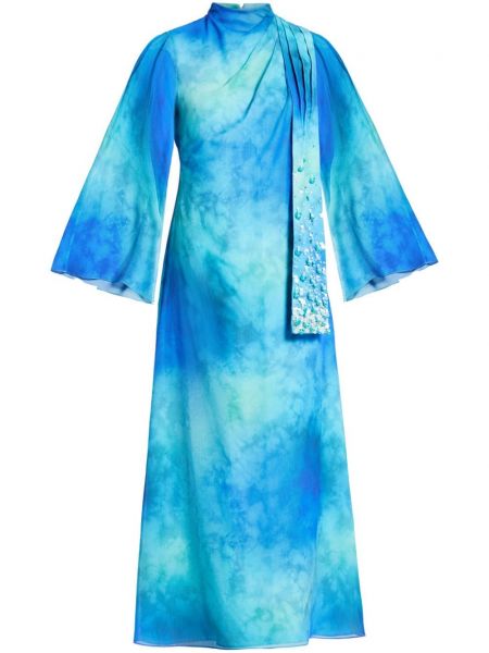 Вечерна рокля с пайети с tie-dye ефект Anatomi синьо