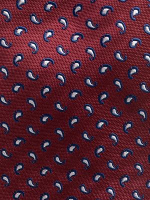 Šilkinis siuvinėtas kaklaraištis Corneliani raudona