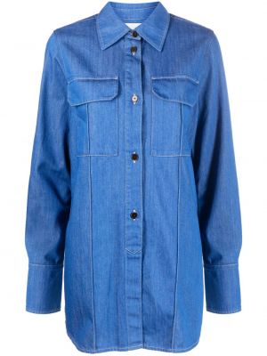 Rifľová košeľa Closed modrá